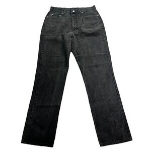 Guess Jeans Mens 34x32 Black Faded Triangle Straight USA 90s AST001 Vintage